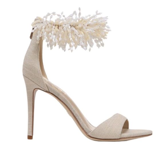 NWT SAM EDELMAN GILLIE ANKLE STRAP SANDAL HEELS WOMENS SIZE 7/8/9 *SPARKLY* - Picture 5 of 10